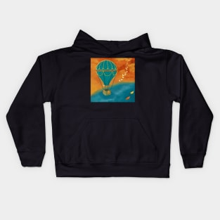 Hot Air Ballon - Never ending journey Kids Hoodie